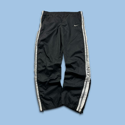 VINTAGE Y2K NIKE BAGGY SHELL TRACKSUIT BOTTOMS BLACK