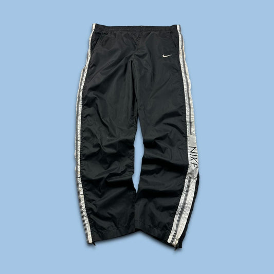 VINTAGE Y2K NIKE BAGGY SHELL TRACKSUIT BOTTOMS BLACK