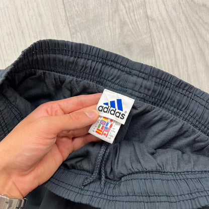 VINTAGE Y2K ADIDAS BAGGY STRAIGHT LEG TRACKSUIT BOTTOMS GREY