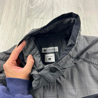 VINTAGE Y2K COLUMBIA PLAID TECHNICAL UTILITY JACKET BLACK / GREY
