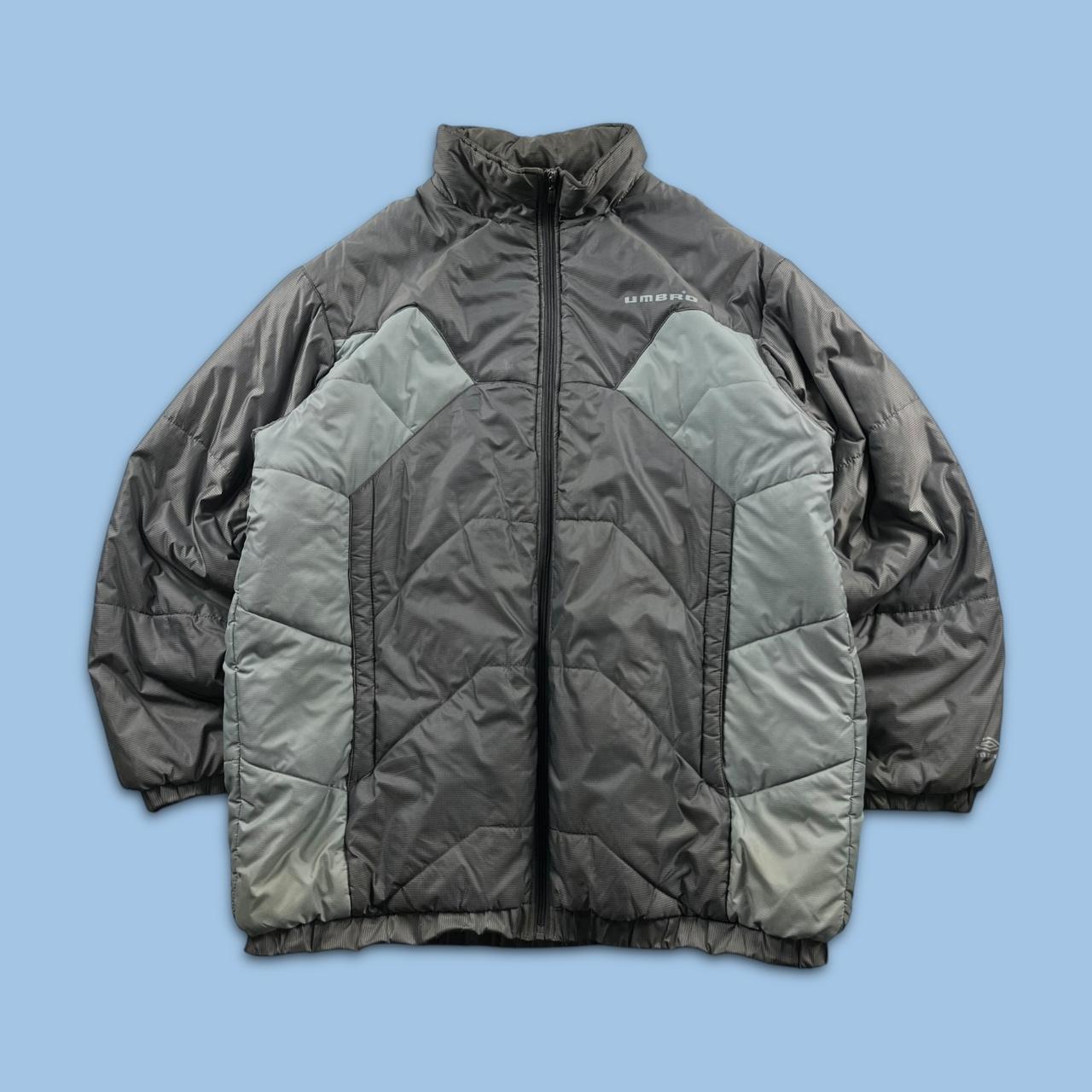 VINTAGE Y2K UMBRO PUFFER JACKET GREY