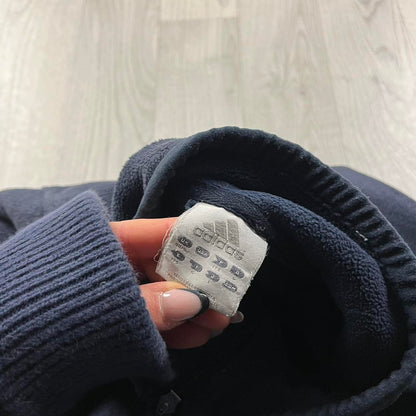 VINTAGE Y2K ADIDAS ZIP UP FLEECE NAVY