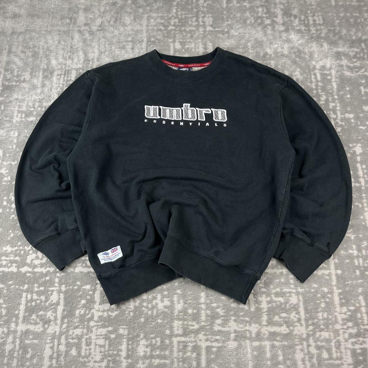 VINTAGE Y2K UMBRO SPELL OUT BOXY SWEATSHIRT BLACK