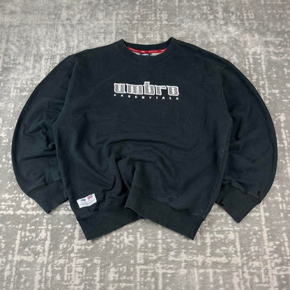 VINTAGE Y2K UMBRO SPELL OUT BOXY SWEATSHIRT BLACK