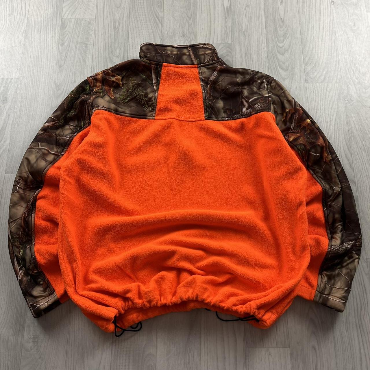 VINTAGE REALTREE QUARTER ZIP FLEECE CAMO ORANGE