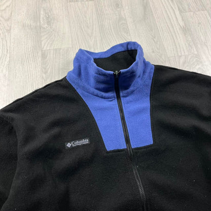 VINTAGE Y2K COLUMBIA ZIP UP TECHNICAL FLEECE BLACK
