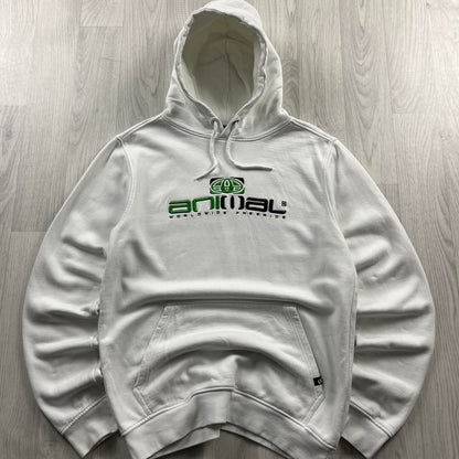 VINTAGE Y2K ANIMAL GRAPHIC HOODIE WHITE
