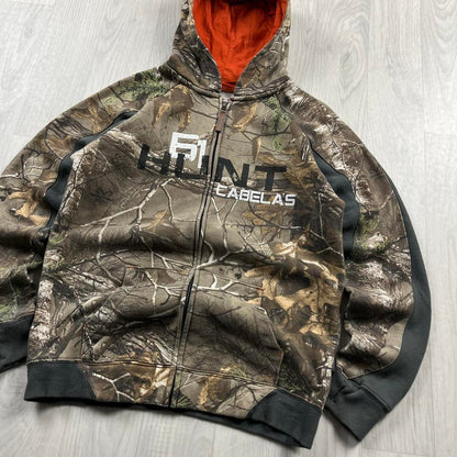 VINTAGE CABELAS REALTREE ZIP HOODIE CAMO