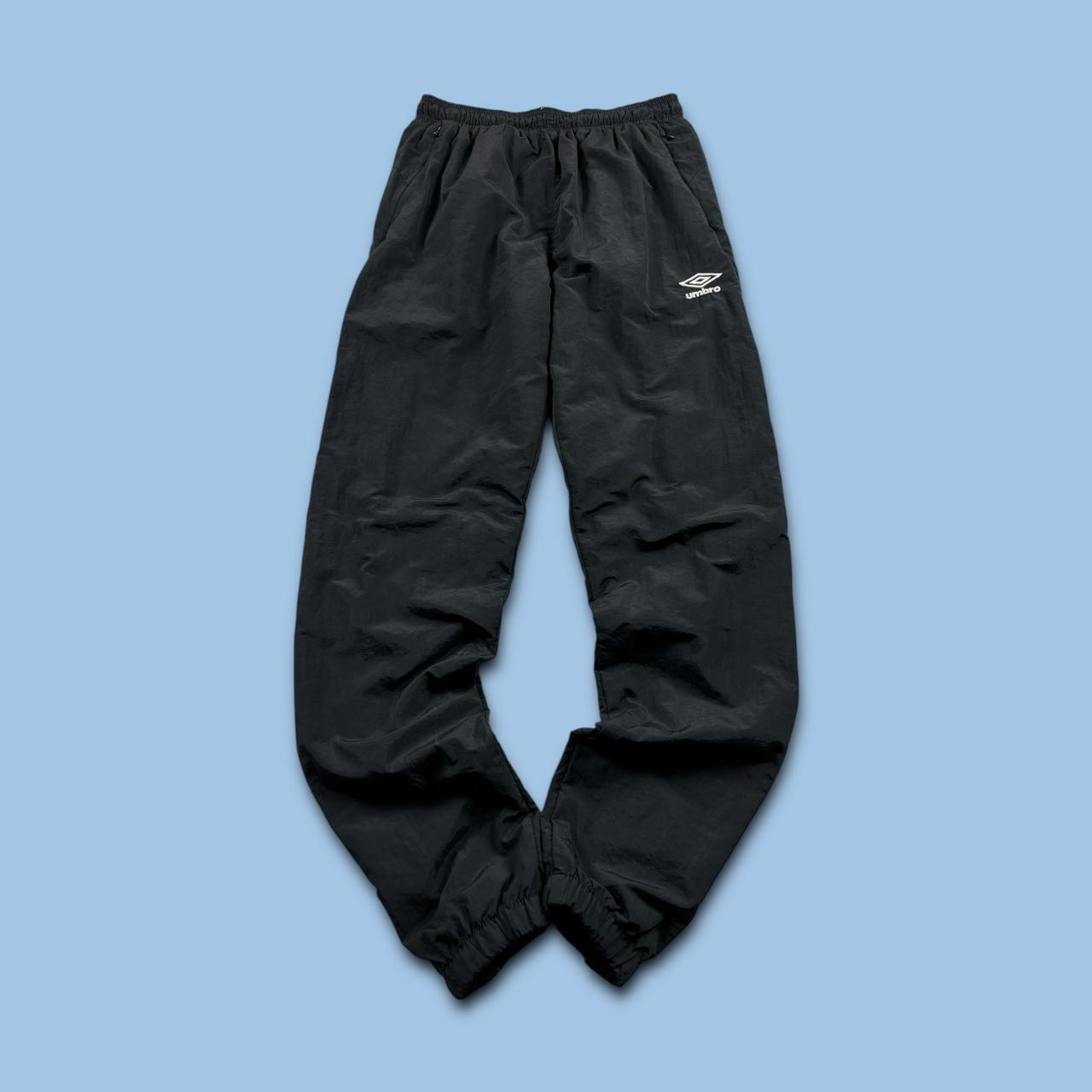 UMBRO FLEECE LINED TRACKSUIT BOTTOMS BLACK
