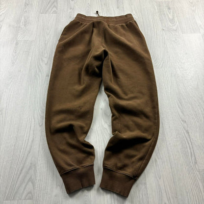 NIKE CUFFED COTTON SWEATPANTS BROWN