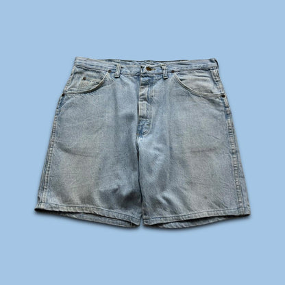 VINTAGE 00s WRANGLER BAGGY LOOSE JORTS LIGHT BLUE
