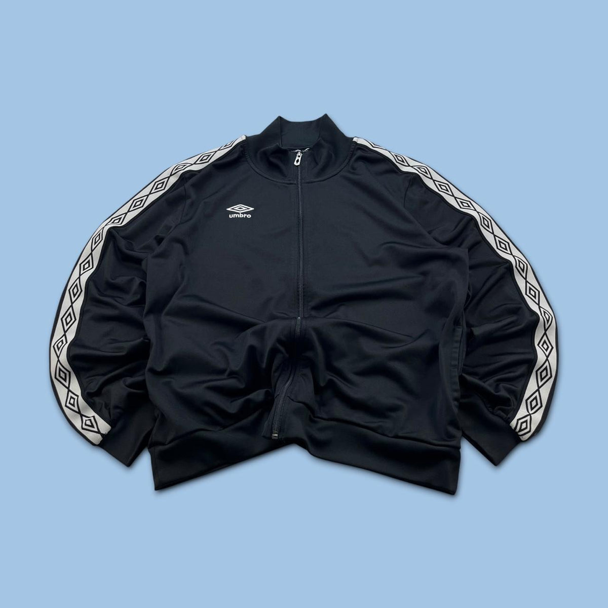VINTAGE Y2K UMBRO ZIP UP TRACK JACKET BLACK
