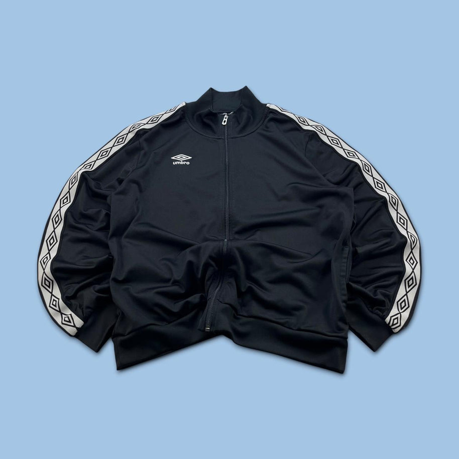VINTAGE Y2K UMBRO ZIP UP TRACK JACKET BLACK