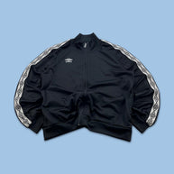 VINTAGE Y2K UMBRO ZIP UP TRACK JACKET BLACK