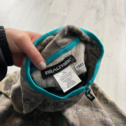 VINTAGE REALTREE ZIP UP FLEECE CAMO BLUE
