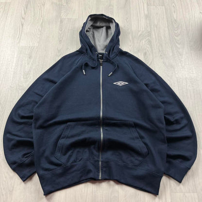 VINTAGE Y2K UMBRO ZIP HOODIE NAVY