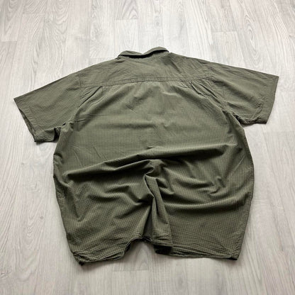 VINTAGE Y2K THE NORTH FACE SHORT SLEEVE SHIRT KHAKI GREEN