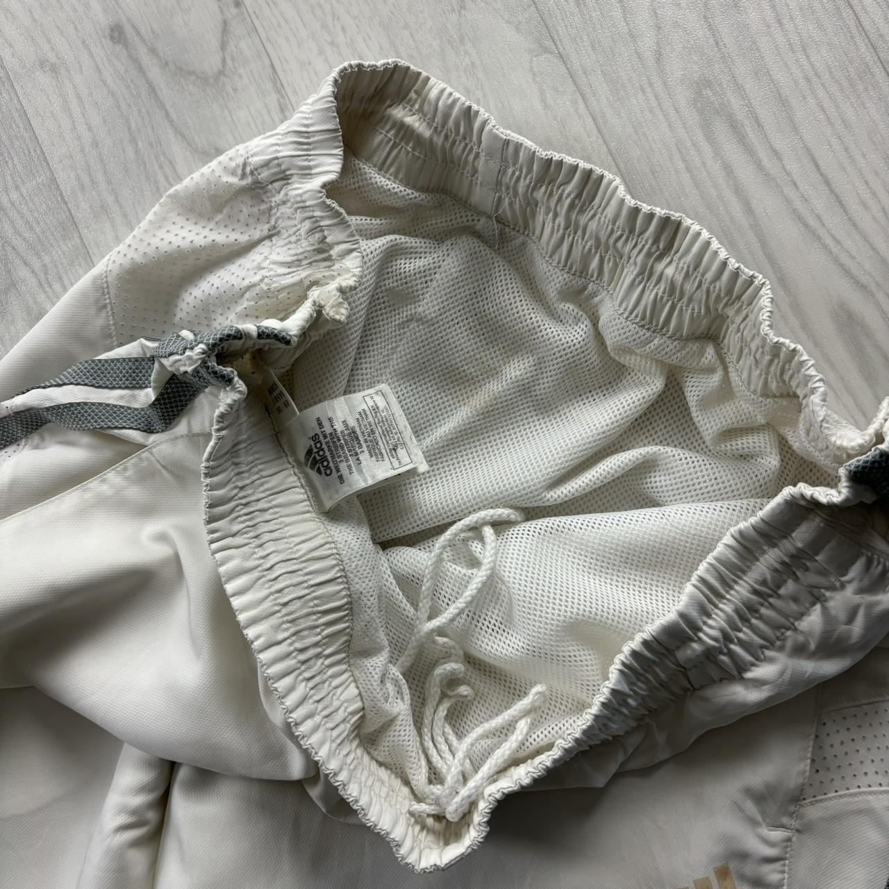 VINTAGE Y2K ADIDAS BAGGY TRACKSUIT BOTTOMS WHITE