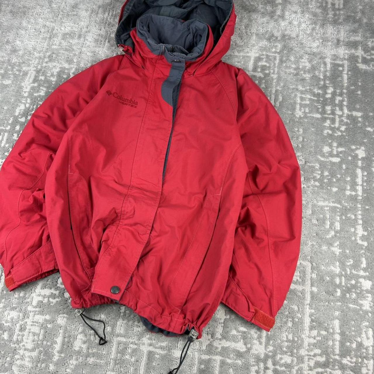 VINTAGE 00s COLUMBIA TECHNICAL HOODED UTILITY JACKET RED
