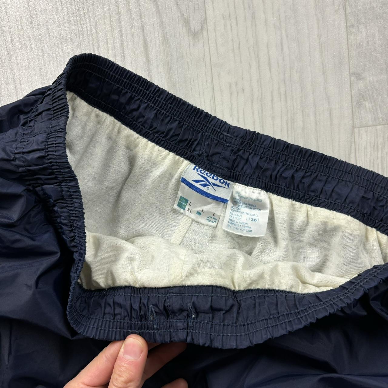 VINTAGE Y2K REEBOK BAGGY TRACKSUIT BOTTOMS NAVY