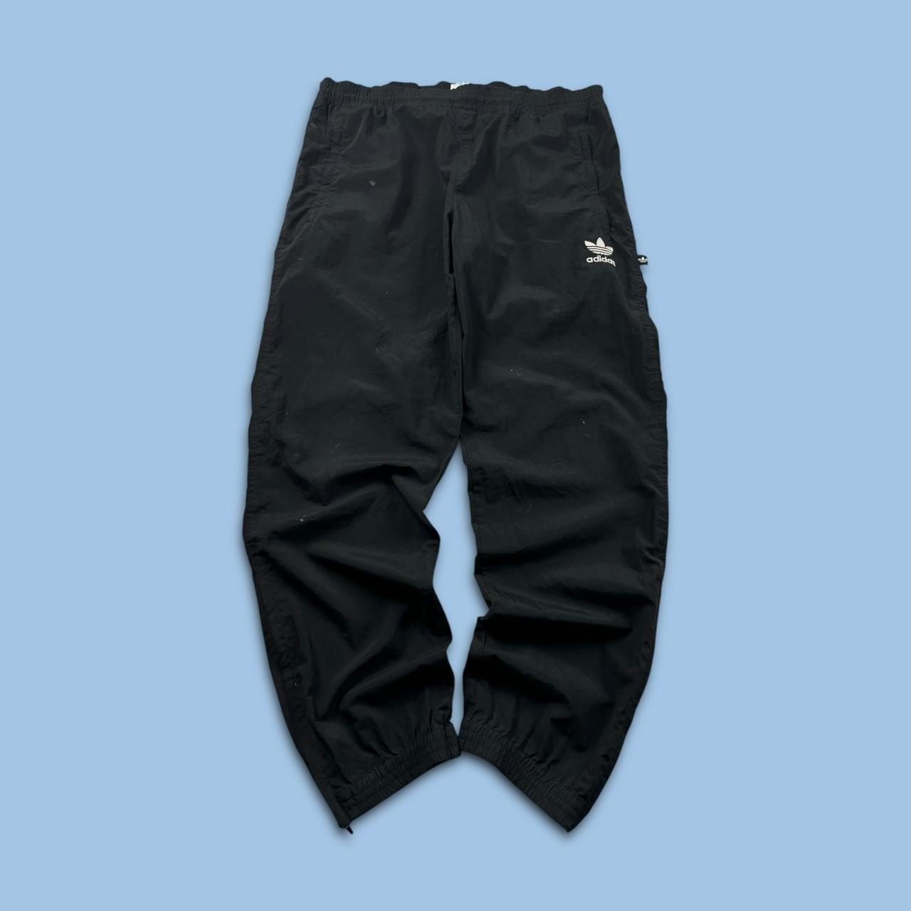 VINTAGE 90s ADIDAS BAGGY TRACKSUIT BOTTOMS BLACK