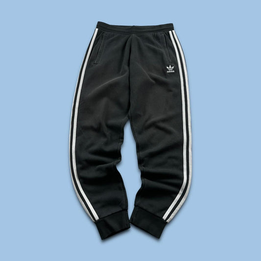 ADIDAS CUFFED BAGGY COTTON SWEATPANTS BLACK