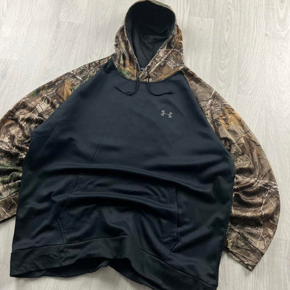 VINTAGE UNDER ARMOUR REALTREE HOODIE CAMO BLACK