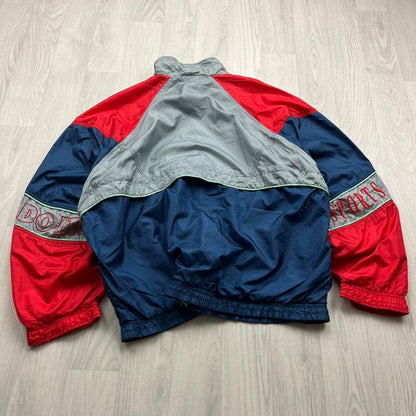VINTAGE 90s NIKE WINDBREAKER TRACKSUIT SHELL JACKET NAVY / RED