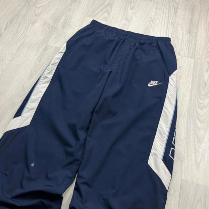 VINTAGE Y2K NIKE TECHNICAL BAGGY TRACKSUIT BOTTOMS NAVY