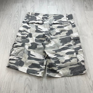 VINTAGE Y2K OCEAN PACIFIC BAGGY CAMO CARGO SHORTS GREY