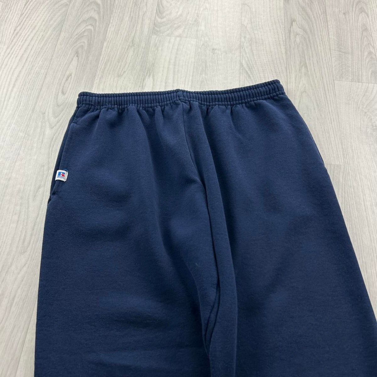 VINTAGE Y2K RUSSELL ATHLETIC BLANK BAGGY COTTON SWEATPANTS NAVY