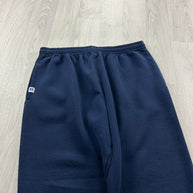 VINTAGE Y2K RUSSELL ATHLETIC BLANK BAGGY COTTON SWEATPANTS NAVY
