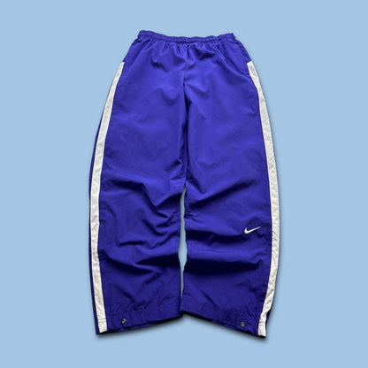 VINTAGE Y2K NIKE TEAM BAGGY TRACKSUIT BOTTOMS PURPLE