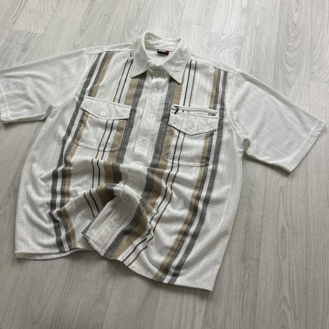 VINTAGE Y2K SHORT SLEEVE SHIRT WHITE