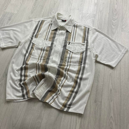 VINTAGE Y2K SHORT SLEEVE SHIRT WHITE