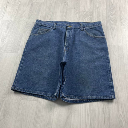 VINTAGE WRANGLER BAGGY LOOSE SKATER JORTS NAVY BLUE (38w)