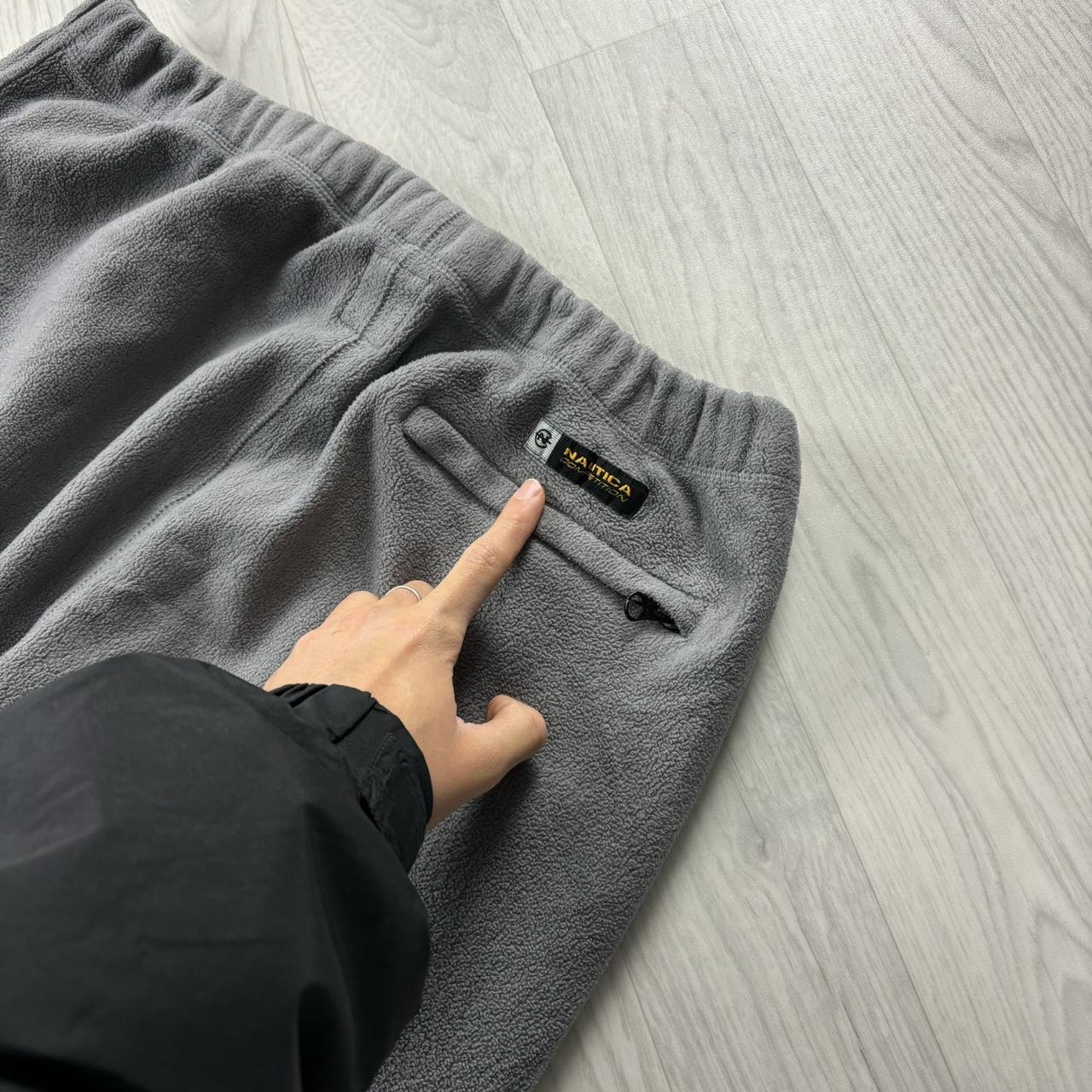 VINTAGE NAUTICA BAGGY FLEECE SWEATPANTS GREY
