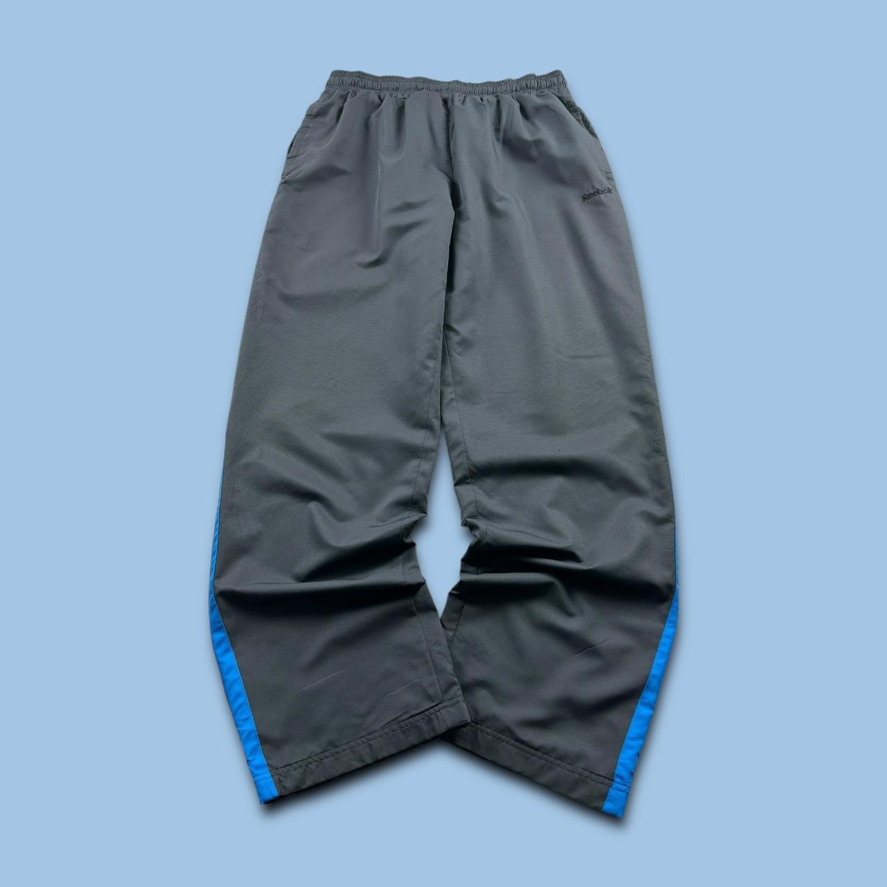 VINTAGE Y2K REEBOK BAGGY TRACKSUIT BOTTOMS CHARCOAL GREY