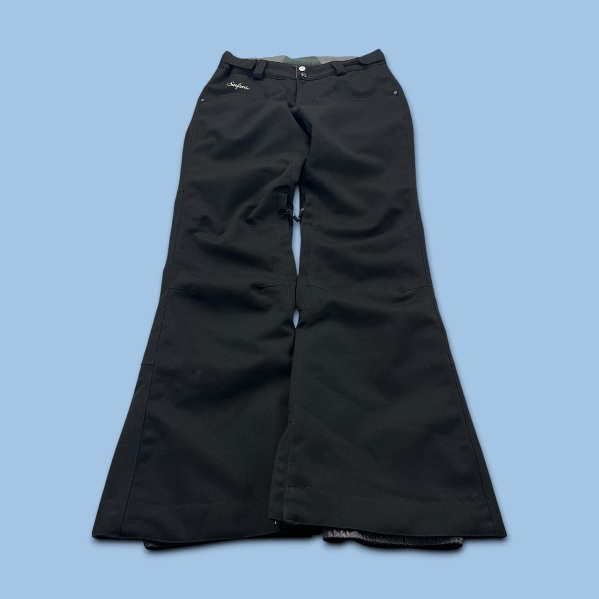 VINTAGE Y2K SURFANIC LOW RISE SKI PANTS SALOPETTES BLACK