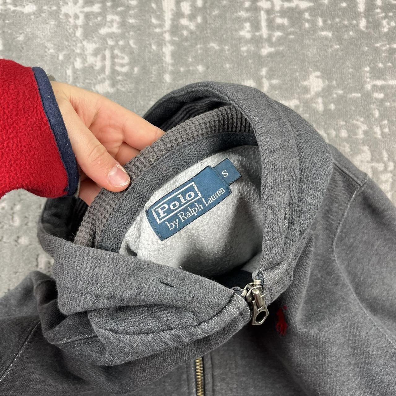 VINTAGE Y2K RALPH LAUREN ZIP HOODIE GREY