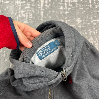 VINTAGE Y2K RALPH LAUREN ZIP HOODIE GREY