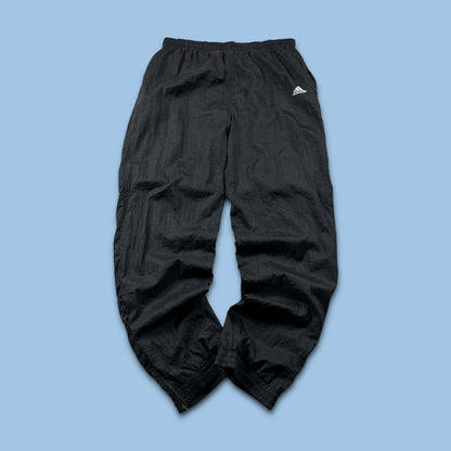 VINTAGE 90s ADIDAS BAGGY TRACKSUIT BOTTOMS BLACK