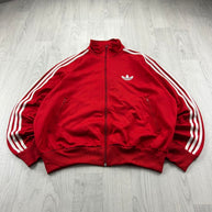 VINTAGE Y2K ADIDAS FIREBIRD ZIP UP TRACK JACKET RED
