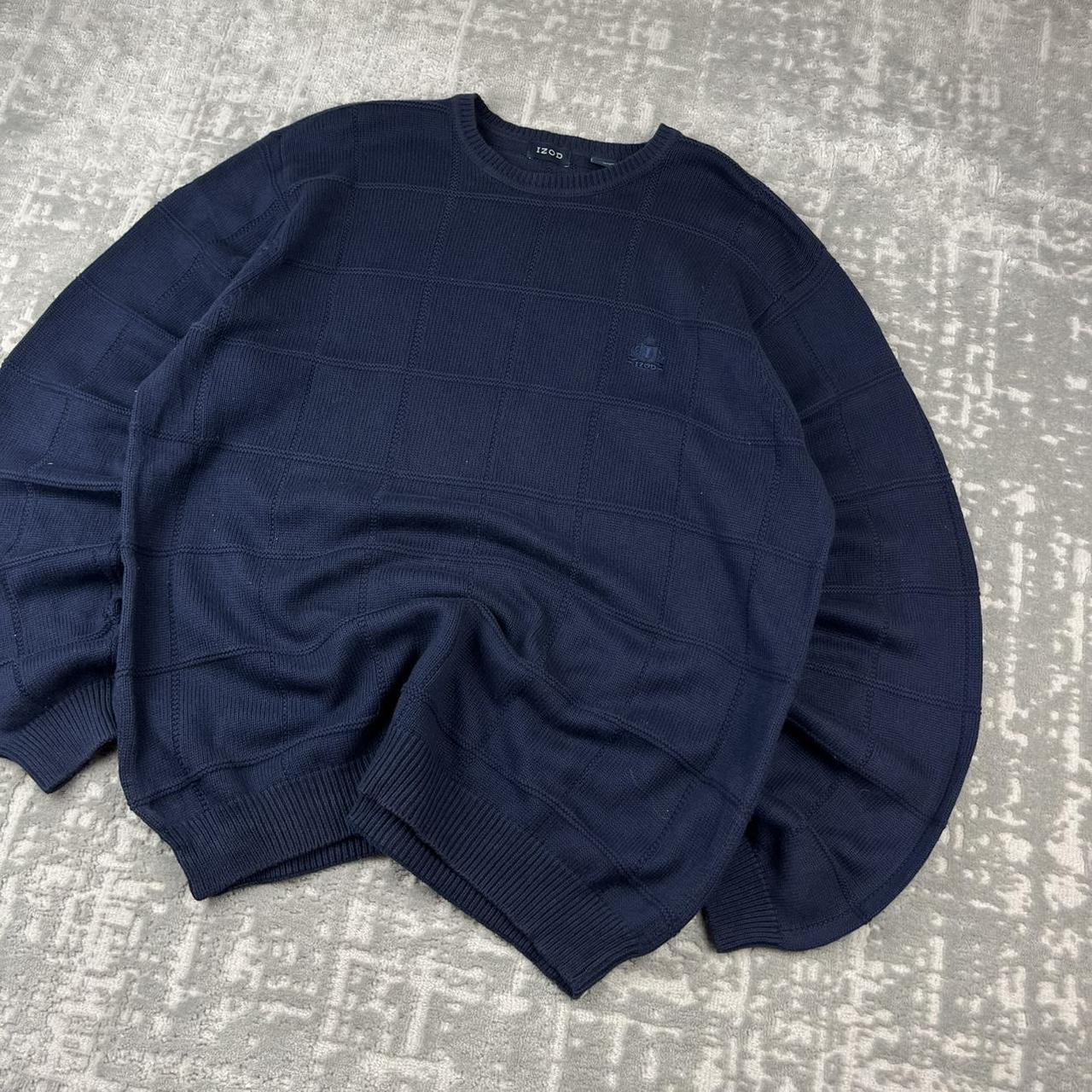 VINTAGE Y2K IZOD LIGHT KNITTED JUMPER NAVY
