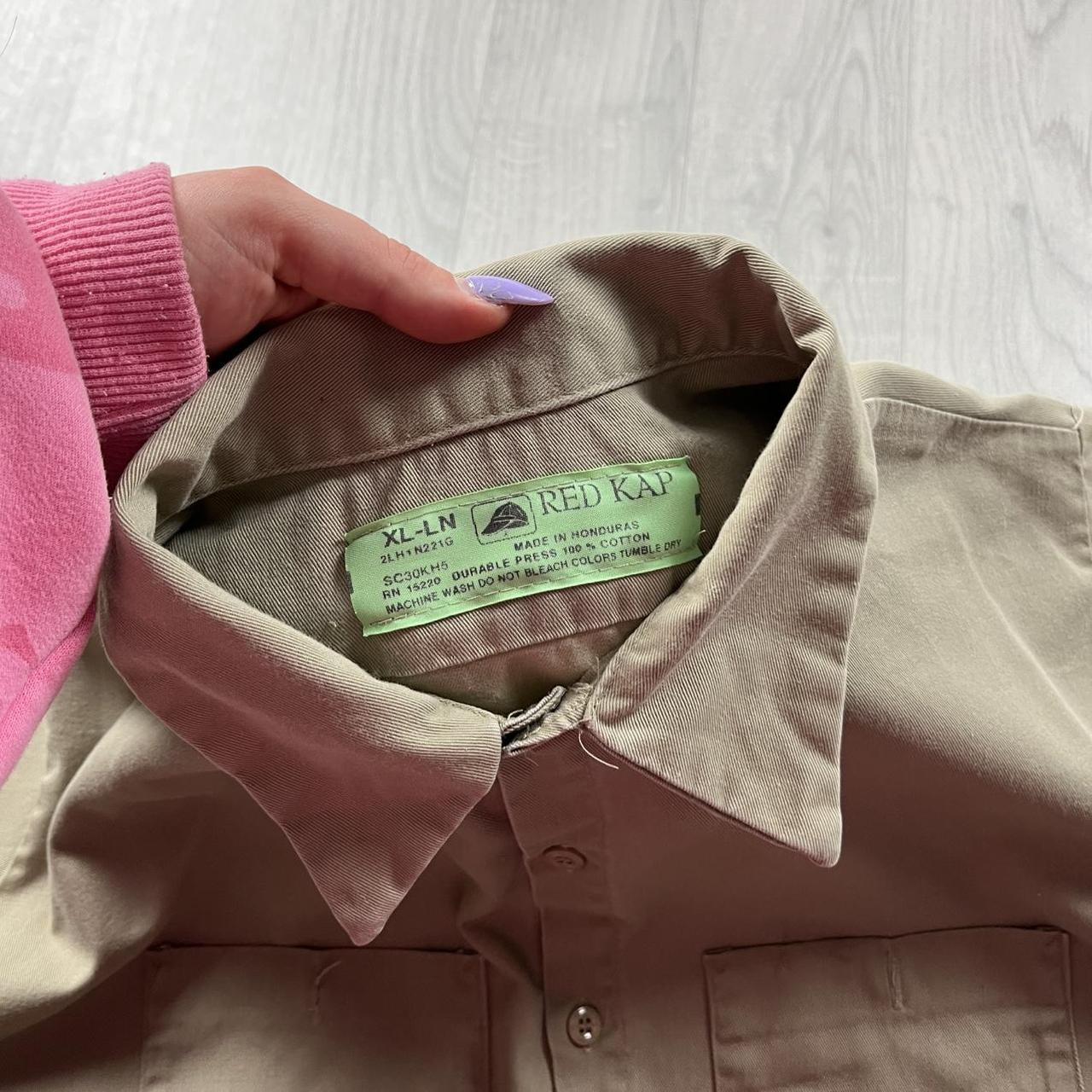 VINTAGE Y2K UTILITY SHORT SLEEVE SHIRT BEIGE