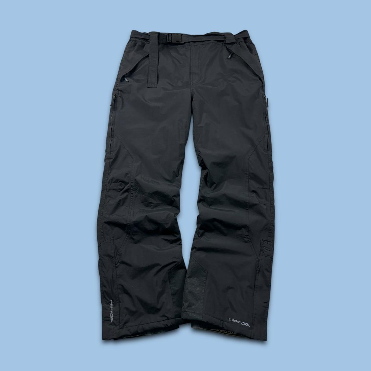 VINTAGE Y2K TRESSPASS BAGGY SKI PANTS SALOPETTES BLACK