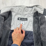 VINTAGE Y2K COLUMBIA TECHNICAL SKI JACKET GREY / RED