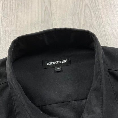 VINTAGE Y2K KICKERS SHORT SLEEVE SHIRT BLACK