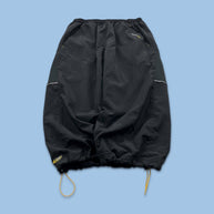 VINTAGE Y2K REEBOK BAGGY TECHNICAL CAPRIS BOTTOMS BLACK
