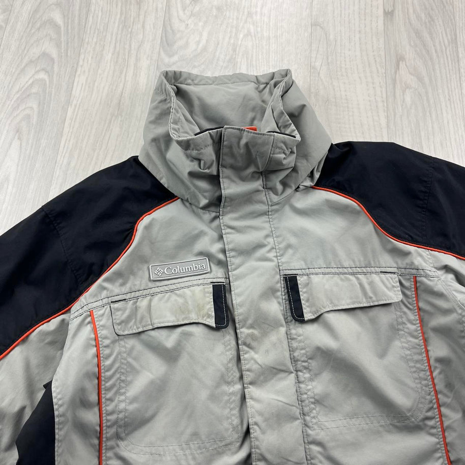 VINTAGE Y2K COLUMBIA UTILITY SKI JACKET GREY BLACK
